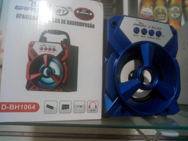Caixinha de som bluethoth cartão sd pen drive - Foto 5
