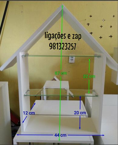 Casinha nicho luxo mdf vidros