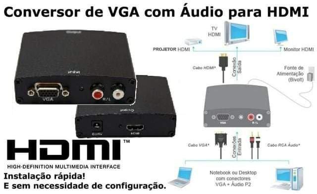 Conversor Vga Para Hdmi