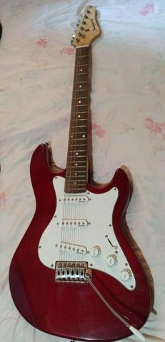 Guitarra Strinberg vermelho/branco