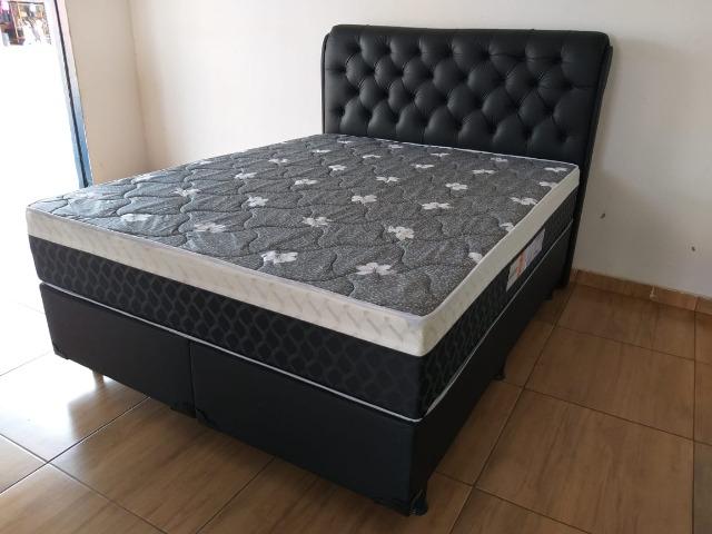 Cama Box Queen selectus Semi Ortopédico com Cabeceira Estofada - Foto 4