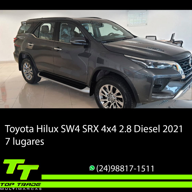 HILUX SW4 SRX 7 LUGARES TOP DE LINHA, NOVO MOTOR DE 204HP 2021