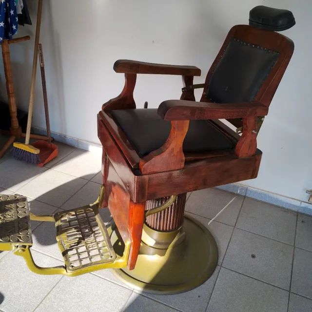 Cadeira De Barbeiro Unicos Fabricantes Antiga Caminamile