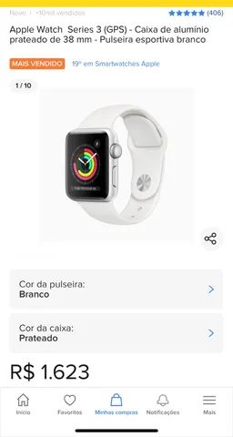 Apple Watch  Series 3 (GPS) - Caixa de alumínio prateado de 38 mm