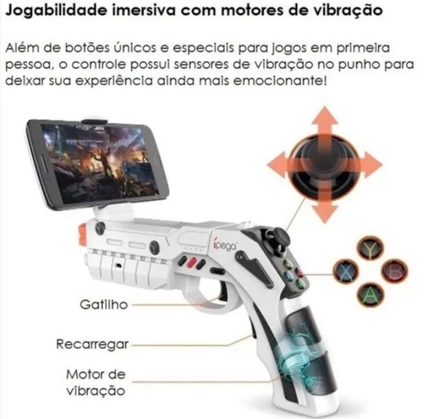 Ipega-PG-9023S Gamepad Stretchable para Android, iOS, Tablet, Sem