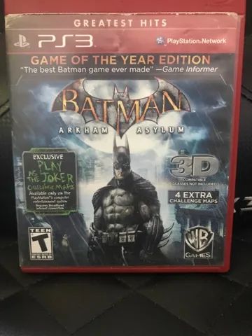 Jogo Batman Arkham Asylum ps3 original midia fisica Seminovo