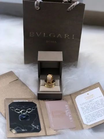 Aliança bvlgari o par cravejada de alto luxo com molas  - Foto 4