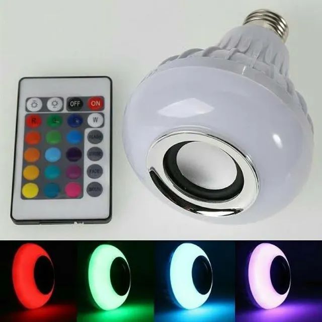 Lâmpada que toca música com controle lâmpada led music bulb party ball  - Foto 2