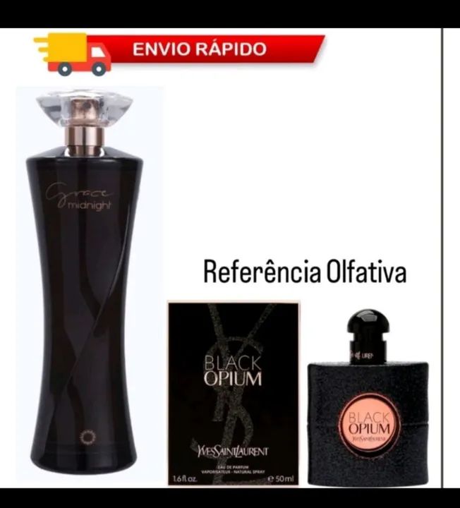 Perfume Grace Midnight - Inspirado em Black Opium