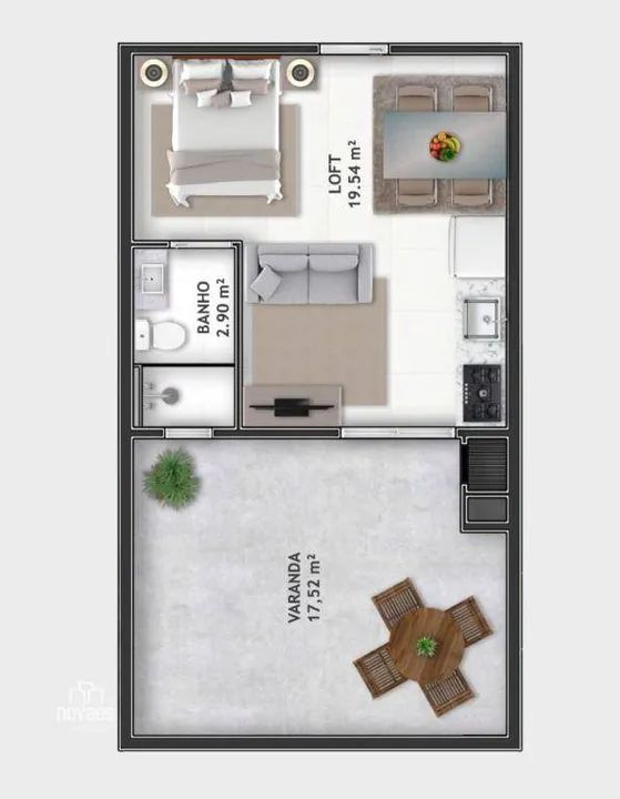 Apartamento tipo studio por R$ 304.726 - Saguaçu - Joinville/SC [LANÇAMENTO] - Foto 3