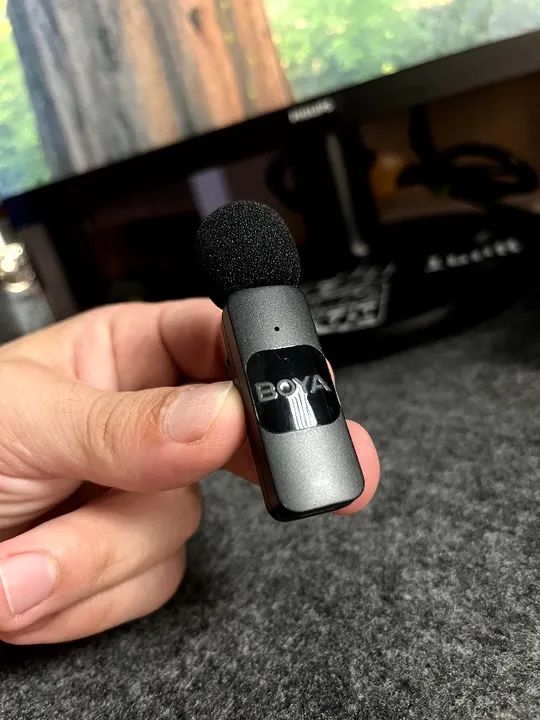 ? Microfone de lapela para iPhone Boya BY-V1 - Estado de Novo! ? - Foto 6