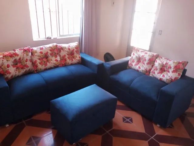 Sofá 3 e 2 Lugares Pronta Entrega + Puff Entrega Imediata