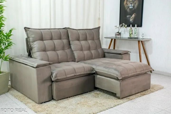 Pré Black Friday! Sofá Retrátil e Reclinável 406  - Tempo limitado. 