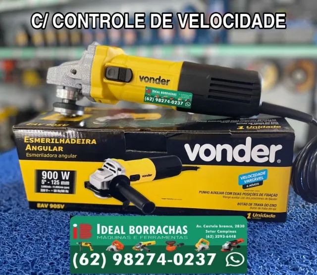Esmerilhadeira Lixadeira 900w c/ controle de velocidade - Profissional