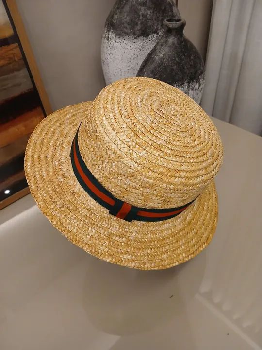 Chapéu Boater Palheta Dourado 