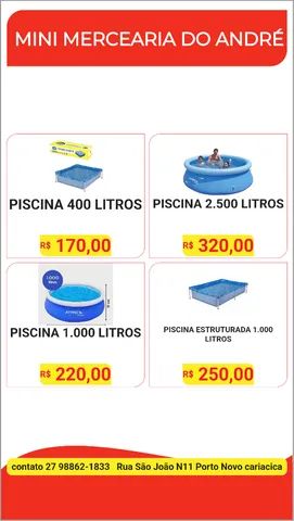 piscinas vários tamanhos 