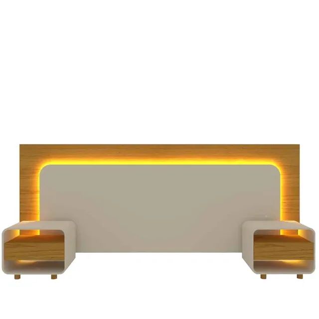 Cabeceira Casal/King com LED Laqueada p86 100%MDF - Foto 4