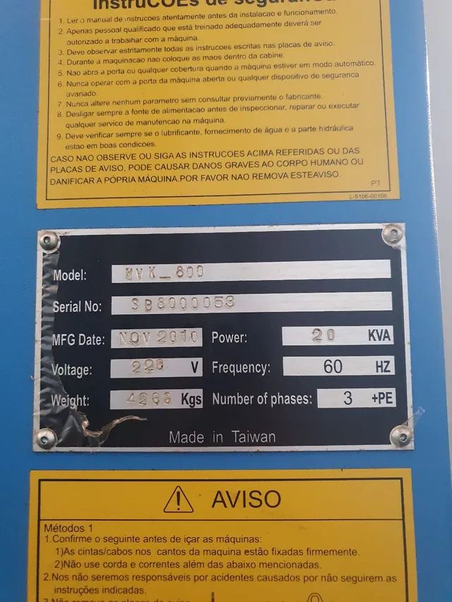 Centro Usinag Veker Mod. MVK800L SIEMENS-ANO 11-2010 - Foto 6