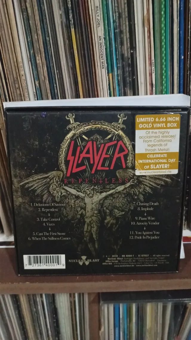 Slayer Box com 6 Compactos de vinil GOLD raro