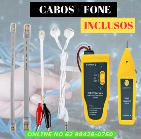 Kit zumbidor Localizador Testador Cabo E Linha Rede Rj45 E Rj11 - Foto 3