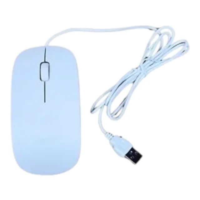 MOUSE COM FIO BRANCO INVA MOU 20054 - Foto 4