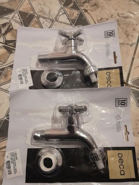 Torneiras de jardin e pia com adaptador pra torneira 