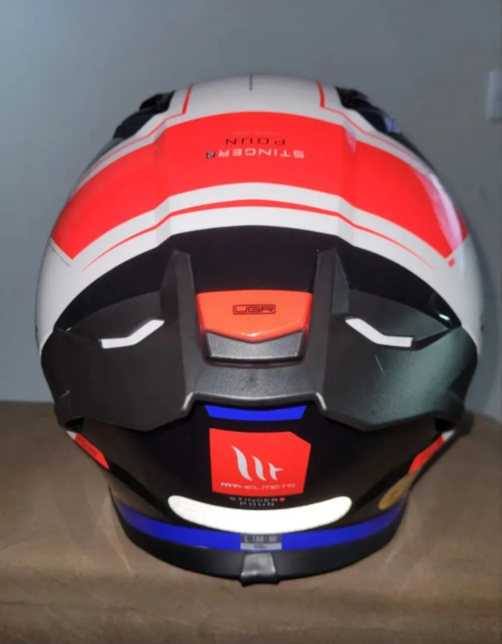 Capacete MT Stinger POUN - Laranja/Branco/Preto