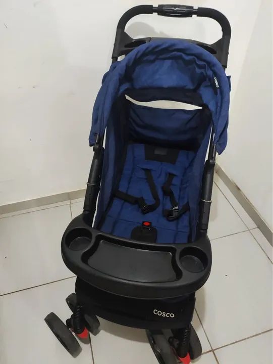 Carrinho de bebê com bebê conforto Cosco kids - Usado- - Foto 3