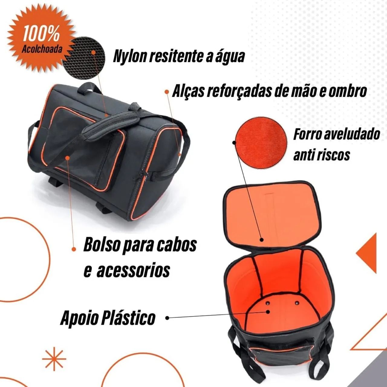 Bolsa Case Bag para Caixa de Som Eon One Compact Acolchoada - Foto 3