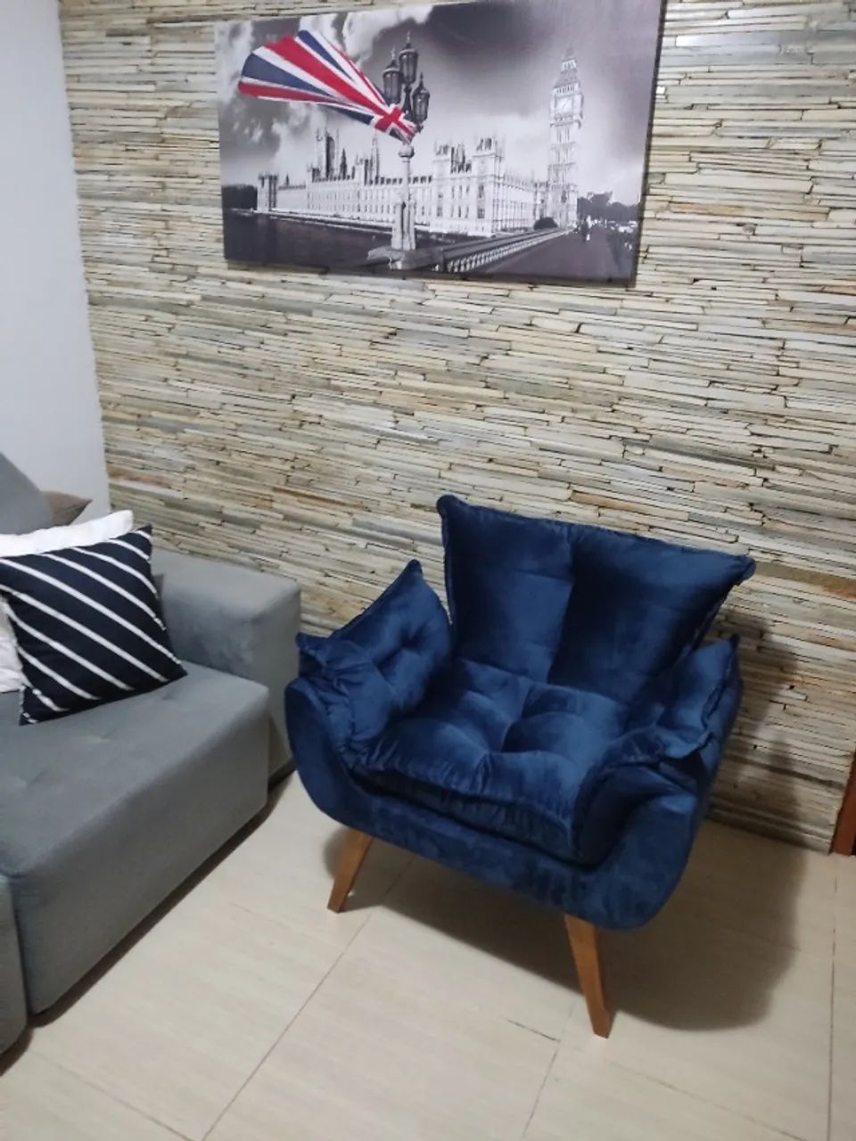 Poltrona Opala Premium Veludo Nova - Foto 4