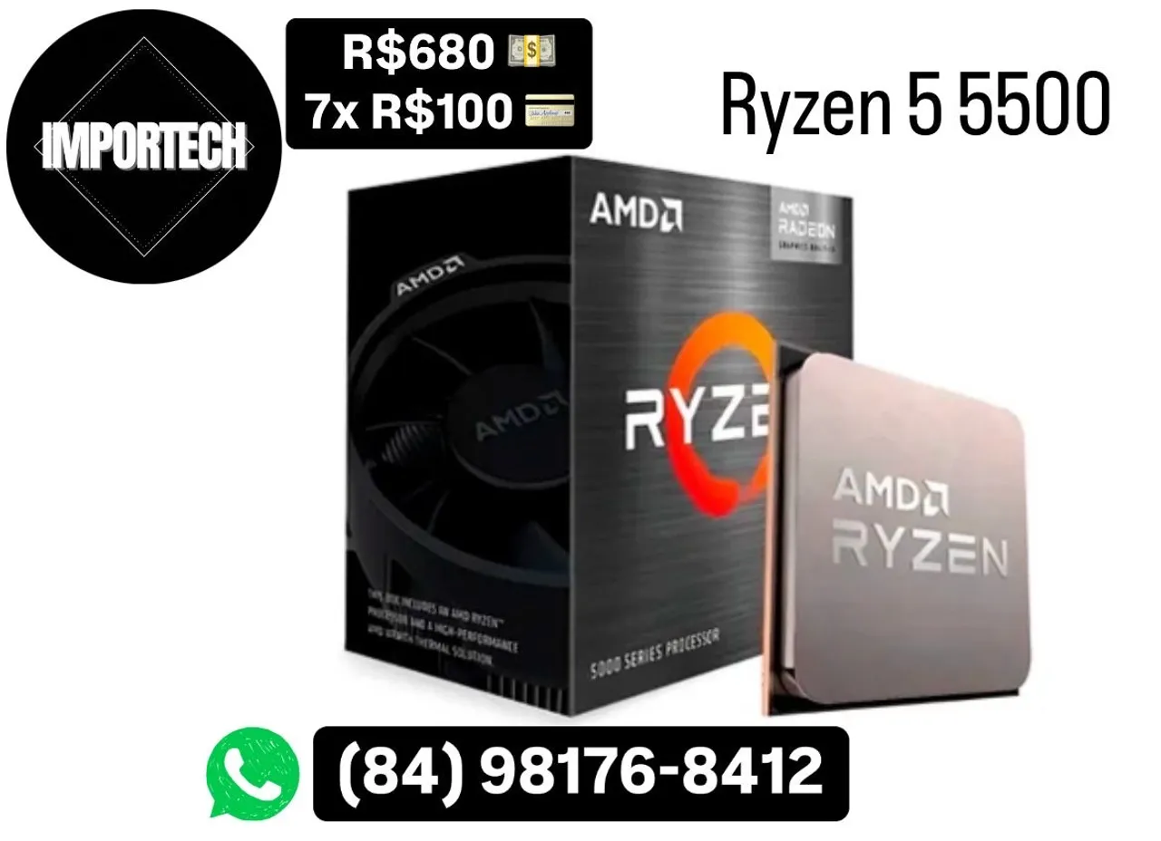 Ryzen 5 5500 3.6GHz (4.2GHz Turbo), 6-Cores 12-Threads. @importech_084