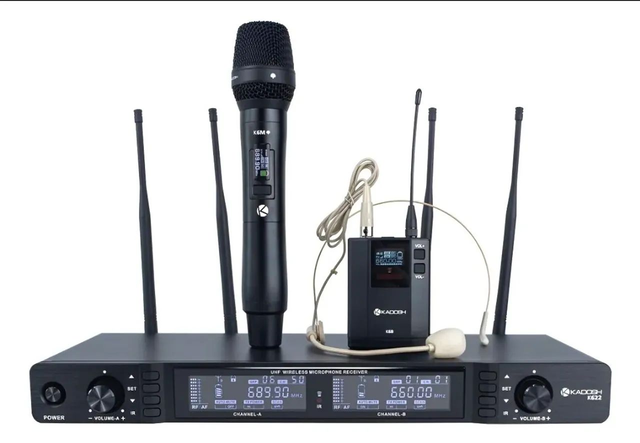 Wireless Microphone + Headset Kadosh K622c UHF Black