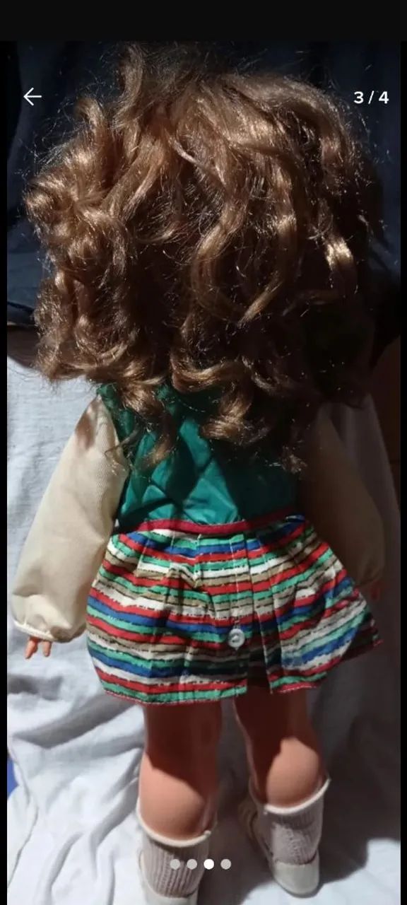 Boneca antiga guigui original estrela 1984 cabelo castanho - Foto 3
