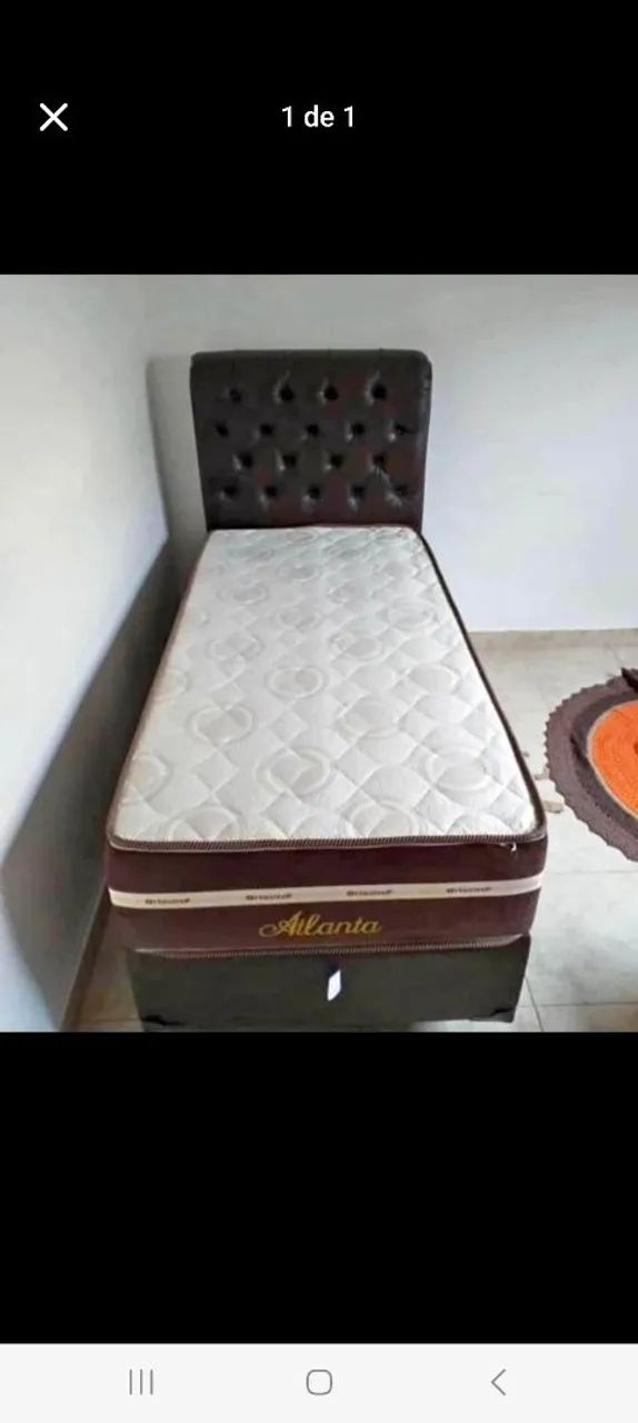 Cama box de solteiro com cabeceira