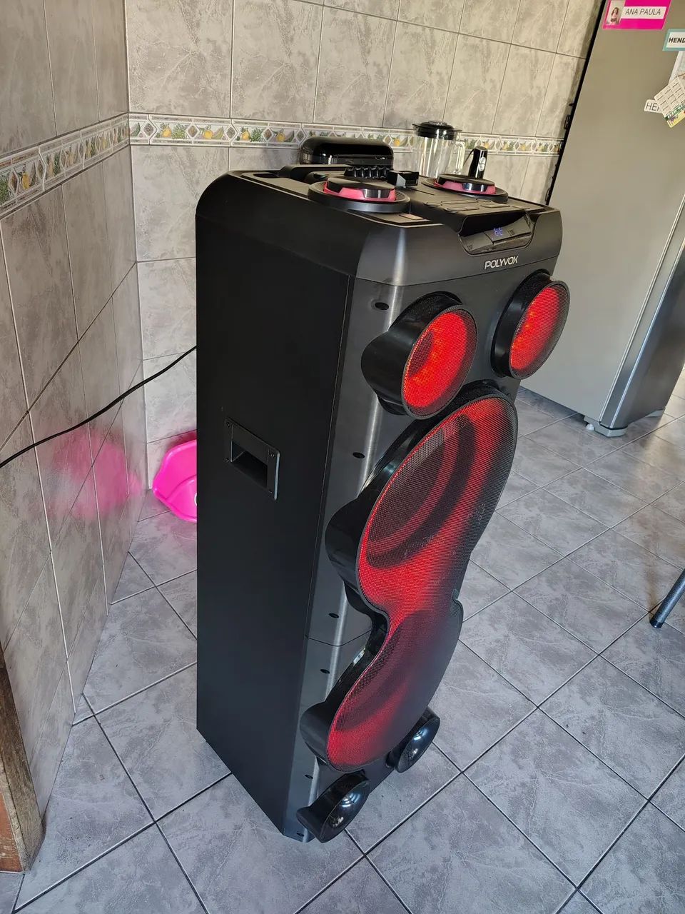 Caixa de Som Polyvox com luzes - Foto 6