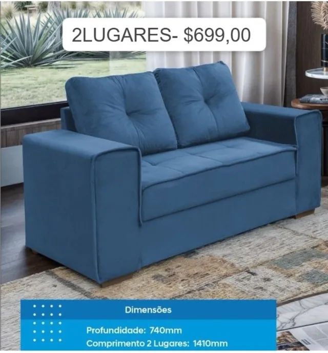 Sofá 2 Lugares 