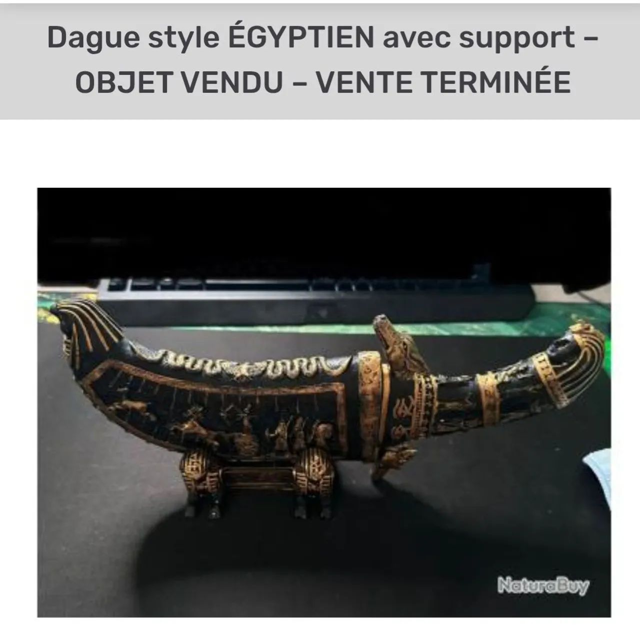 Adaga estilo Egípcio com suporte - Foto 2