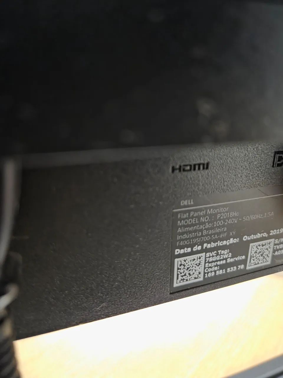 Monitor Dell P2018Hc - 20? em Perfeito Estado - Foto 4