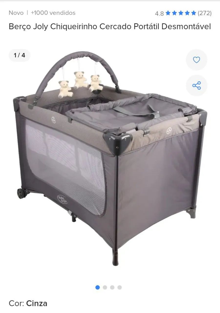 Chiqueirinho, berço portátil desmontável  - Foto 5