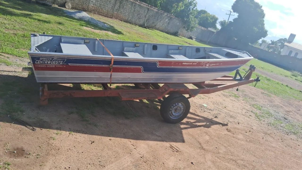 Canoa 4,5mt motor Mercury 15Hp Super