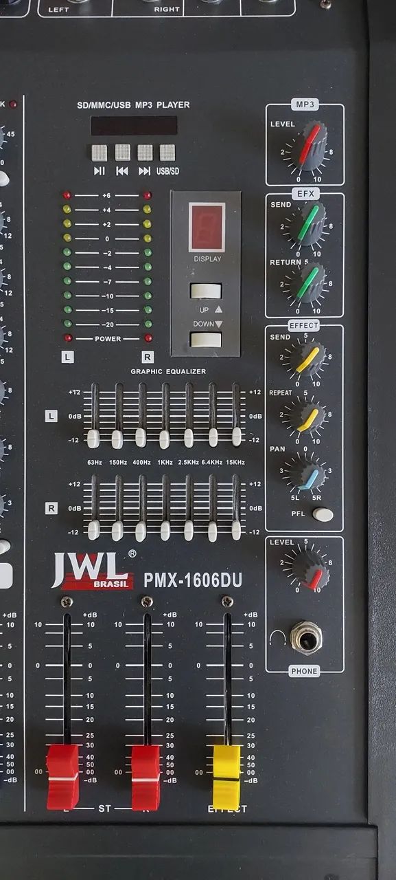 Mesa de Som Profissional JWL PMX-1606DU - Foto 2