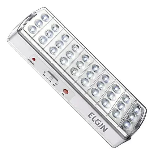 Luminária De Emergência Elgin Led Bateria Recarreg 110/240v Cor Branco 110V/240V - Foto 2