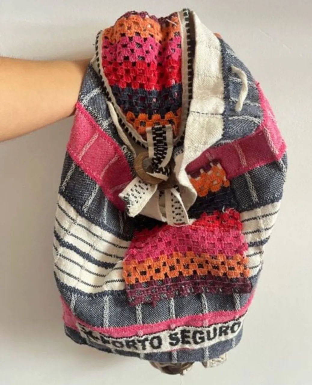 Bolsa de tecido artesanal porto seguro 