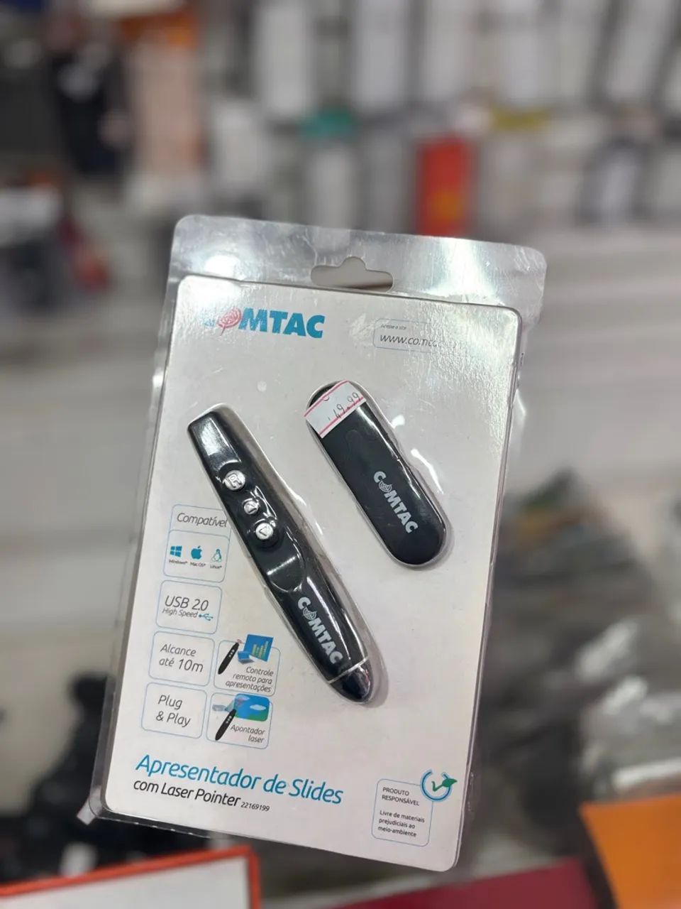 Apresentador de Slides com Laser Pointer COMTAC