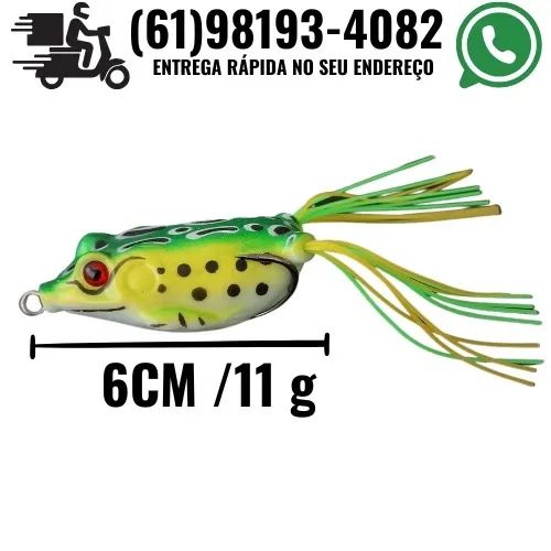 kit 5 unidades Isca artificial sapo Grande 6cm /11g (Novos) - Foto 2