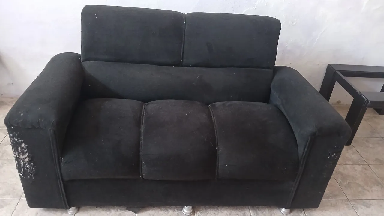 Sofá 3 lugares preto