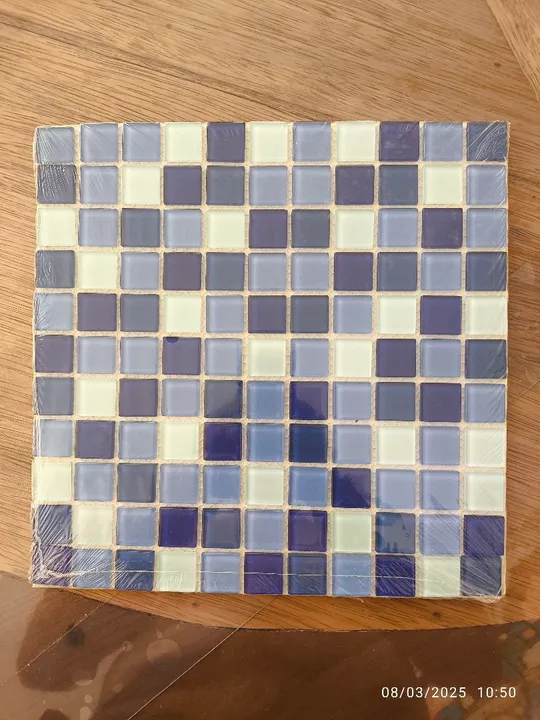 Revestimento de pastilhas de vidros marca Crystalcor (7 placas novas na embalagem)