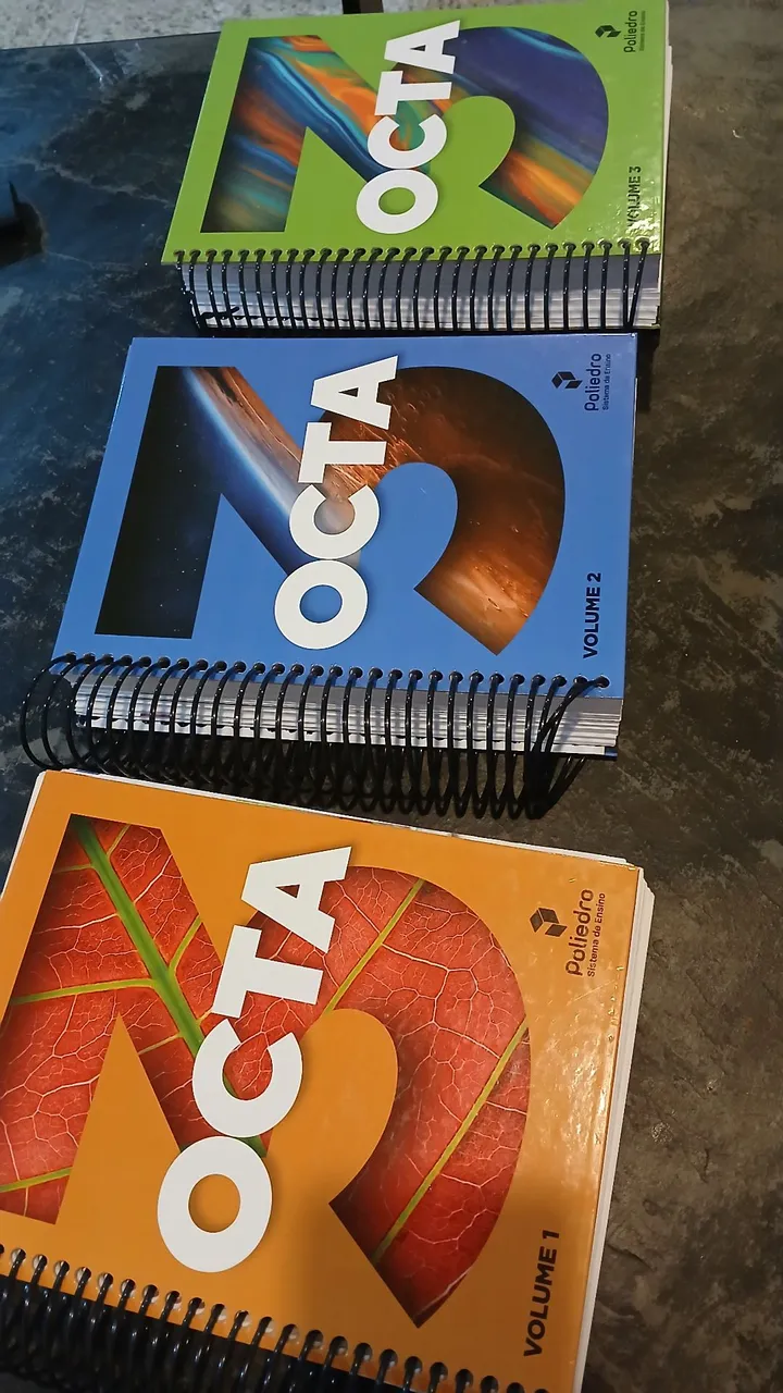 Livros OCTA Poliedro - Volumes 1, 2 e 3
