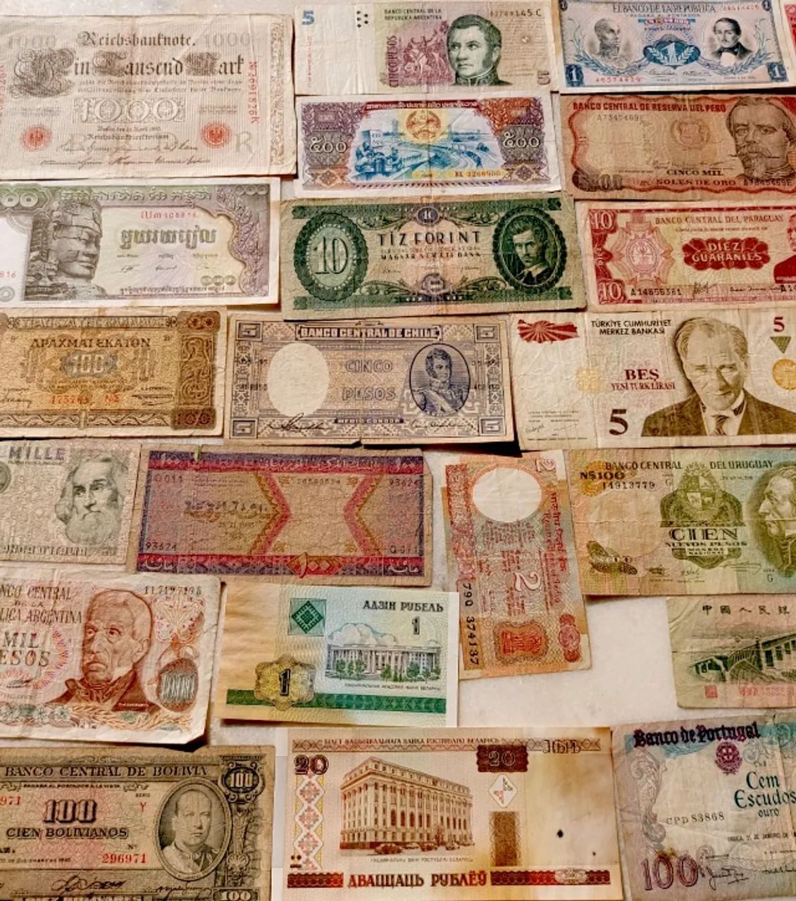 Coleção com 37 cédulas estrangeiras - 27 países diferentes - Foto 5