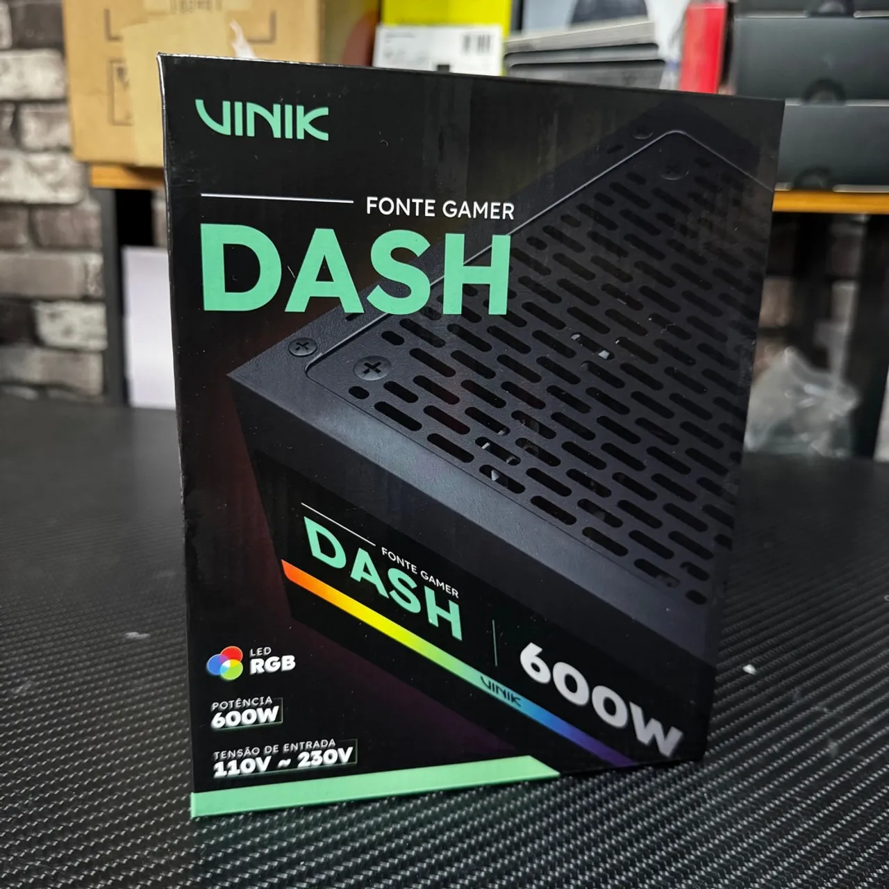 Fonte Gamer Vinik Dash 600W RGB Nova Lacrada
